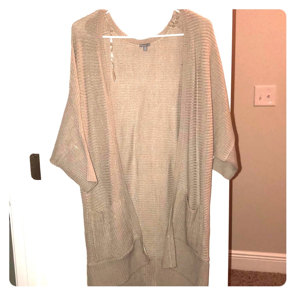 Long cozy brown cardigan